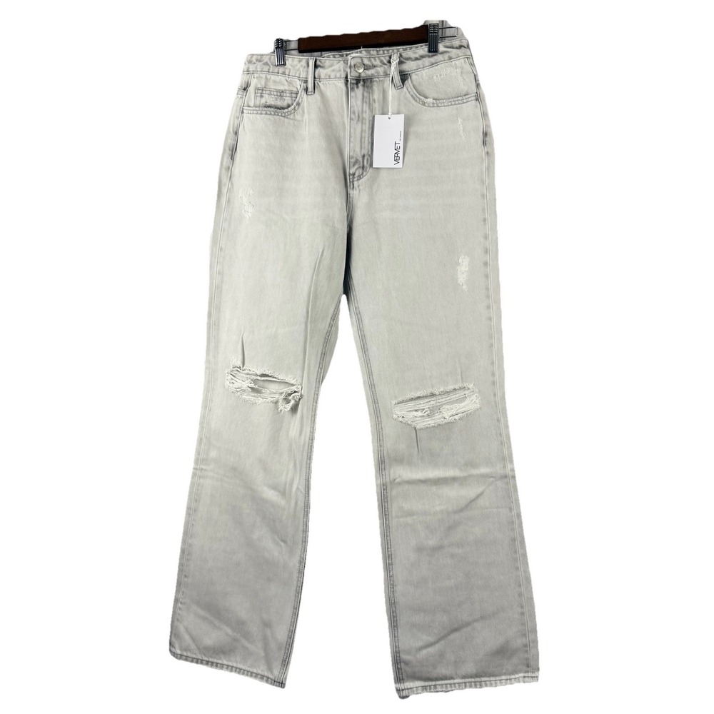 Vervet size 31 Women's Gray‎ Wash Leslie 90s Vintage High Rise Flare Jeans NWT